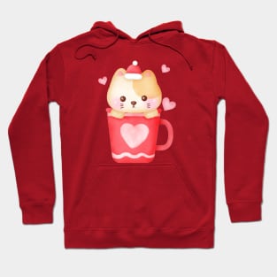 Merry Christmas, Meowy Christmas, cute and adorable Christmas cat. Hoodie